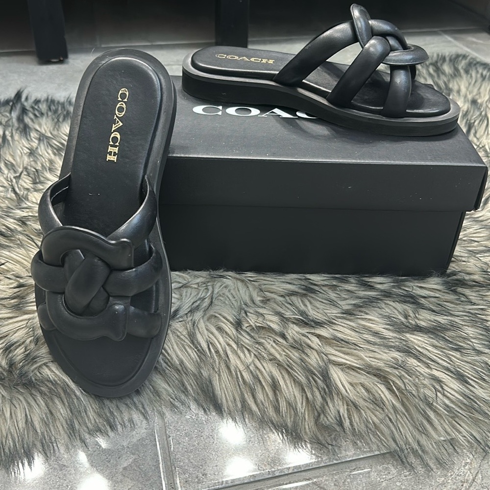 Gorgeous Coach leather sandals